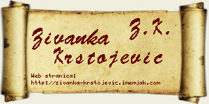 Živanka Krstojević vizit kartica